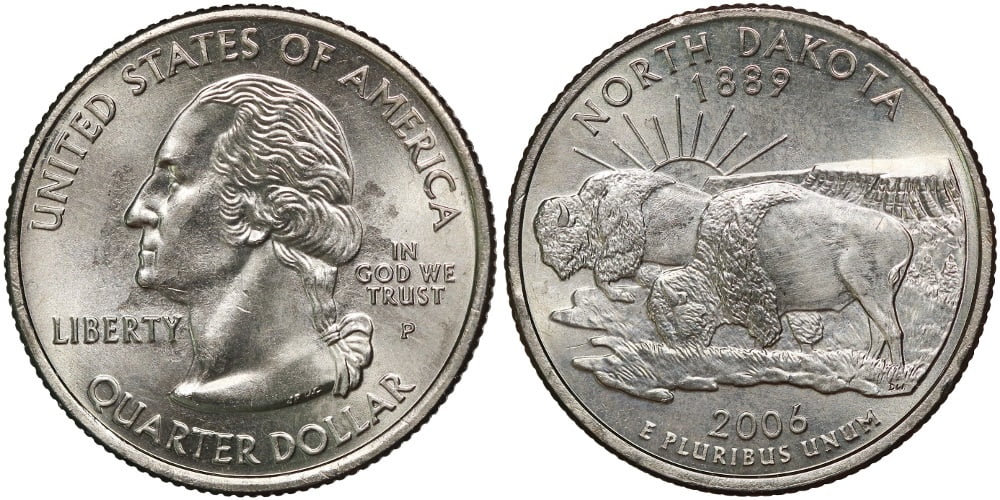 USA 1/4 DOLAR 2006 P NORTH DAKOTA