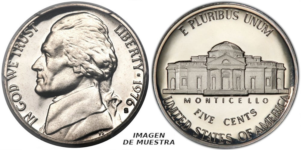 USA 5 CENTAVOS 1976 S