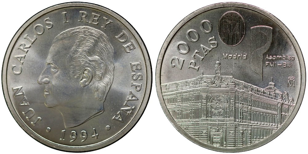 ESPAÑA 2000 PESETAS 1994 ASAMBLEA DEL F.M.I.