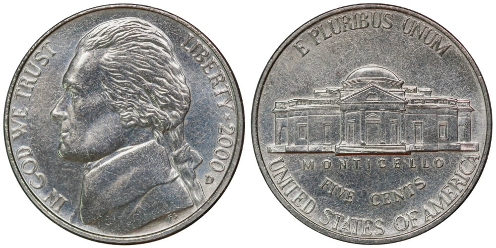 USA 5 CENTAVOS 2000 D