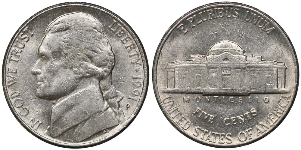 USA 5 CENTAVOS 1991 P