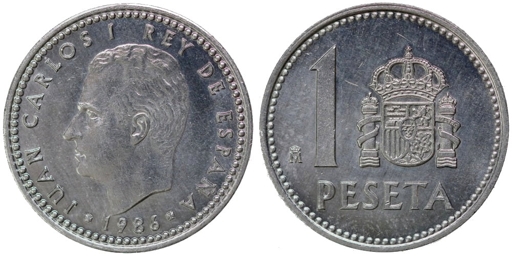 JUAN CARLOS I 1 PESETA 1986