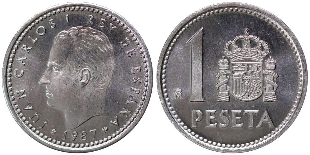 JUAN CARLOS I 1 PESETA 1987