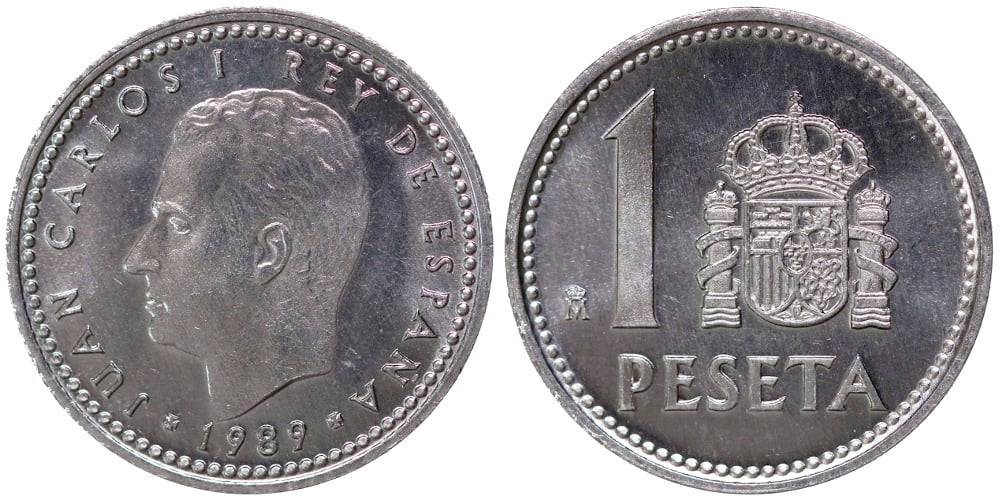 JUAN CARLOS I 1 PESETA 1989