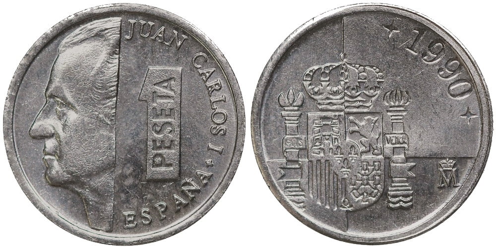 JUAN CARLOS I 1 PESETA 1990