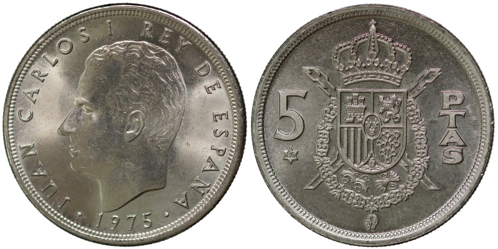 JUAN CARLOS I 5 PESETAS 1975*80
