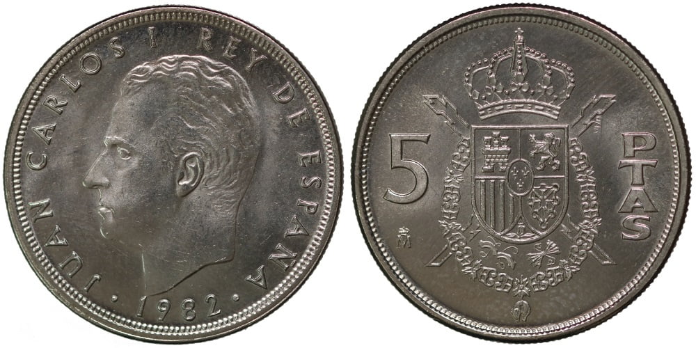 JUAN CARLOS I 5 PESETAS 1982