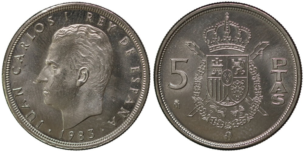 JUAN CARLOS I 5 PESETAS 1983
