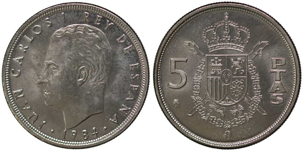 JUAN CARLOS I 5 PESETAS 1984