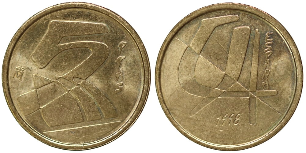 JUAN CARLOS I 5 PESETAS 1998