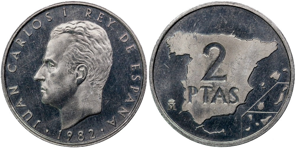 JUAN CARLOS I 2 PESETAS 1982