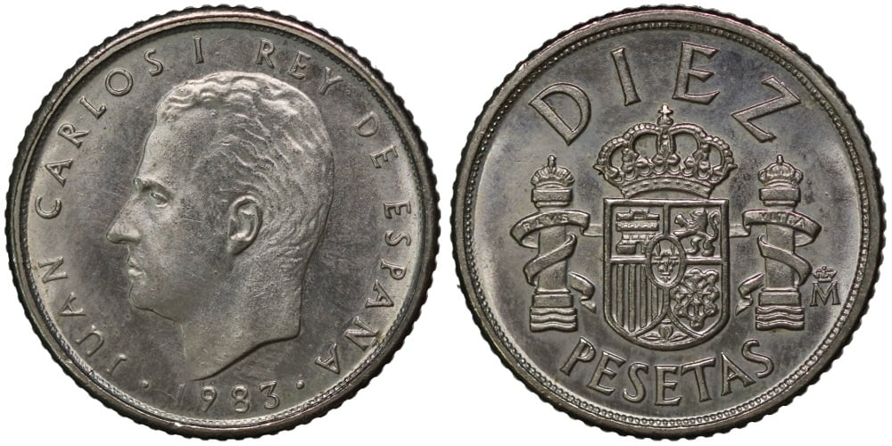 JUAN CARLOS I 10 PESETAS 1983