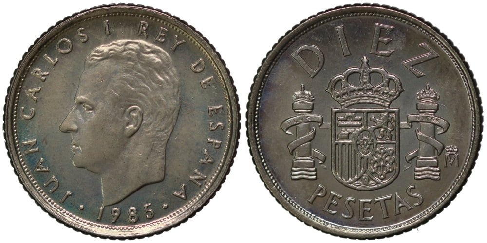JUAN CARLOS I 10 PESETAS 1985