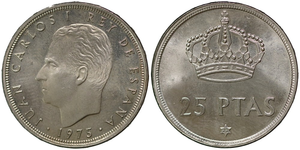JUAN CARLOS I 25 PESETAS 1975*77