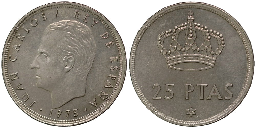 JUAN CARLOS I 25 PESETAS 1975*80