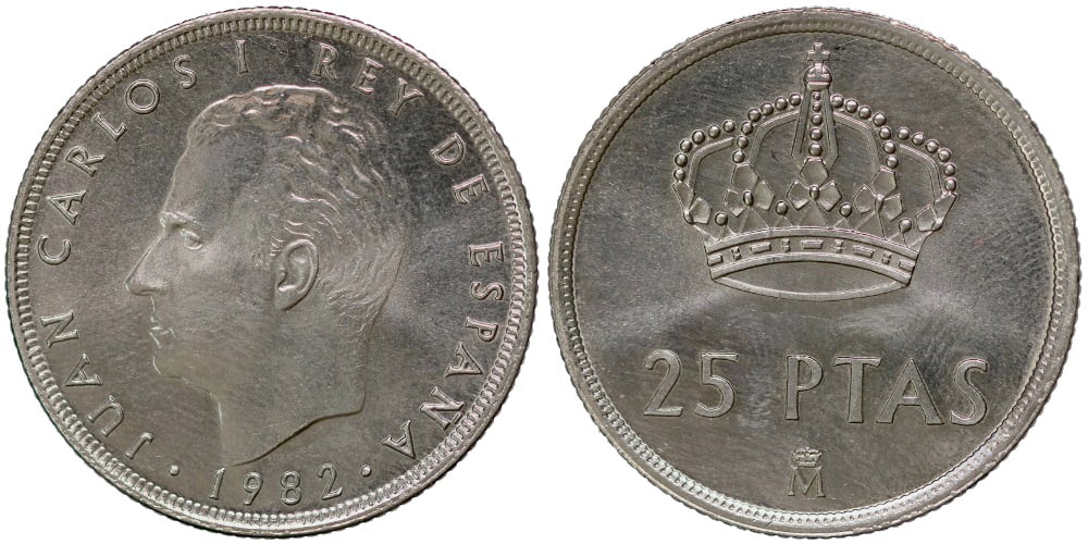 JUAN CARLOS I 25 PESETAS 1982