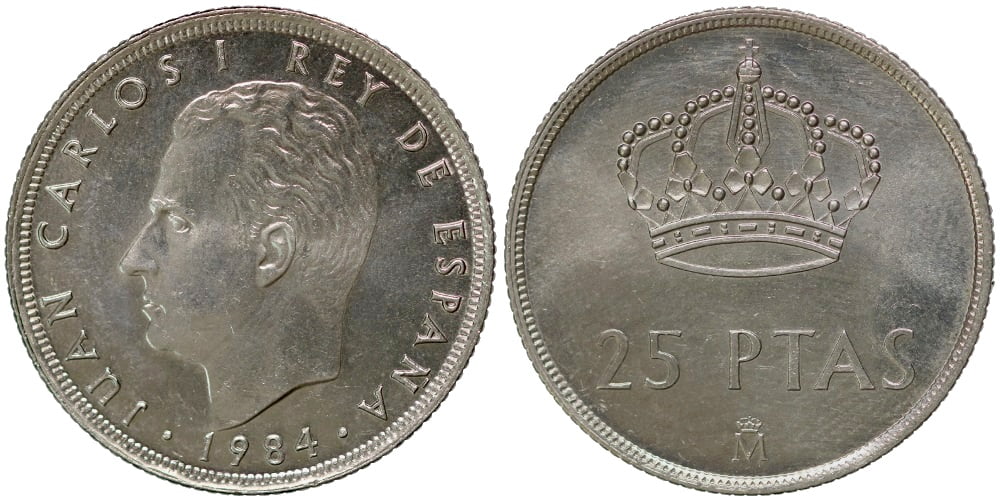 JUAN CARLOS I 25 PESETAS 1984