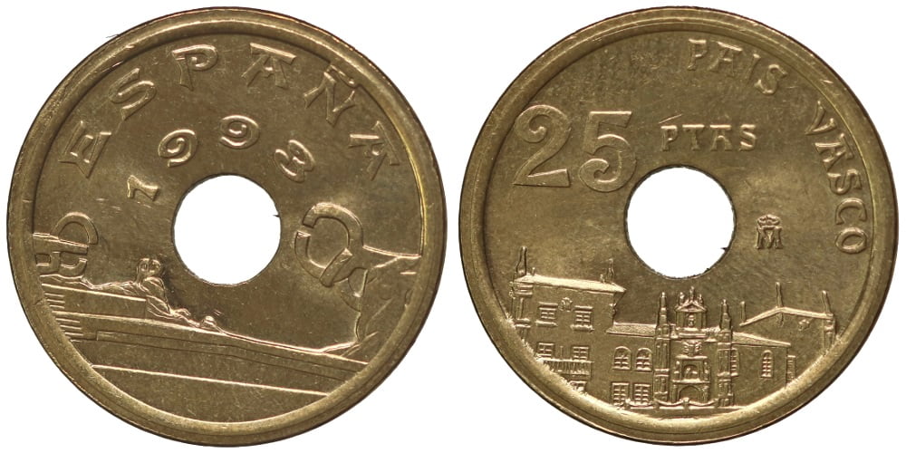 JUAN CARLOS I 25 PESETAS 1993 PAIS VASCO