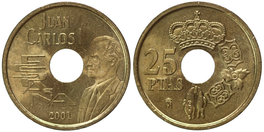 JUAN CARLOS I 25 PESETAS 2001