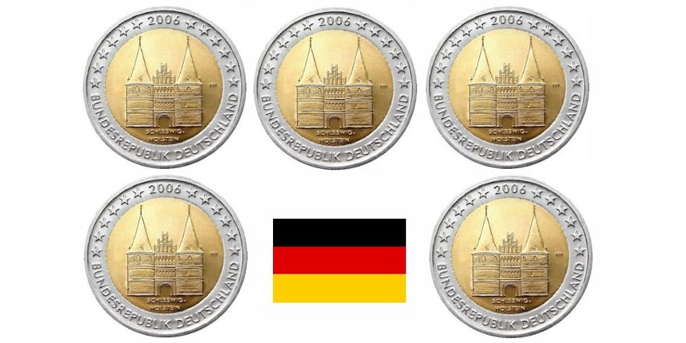 2 EUROS ALEMANIA 2006 5 LETRAS (5 LETRAS)
