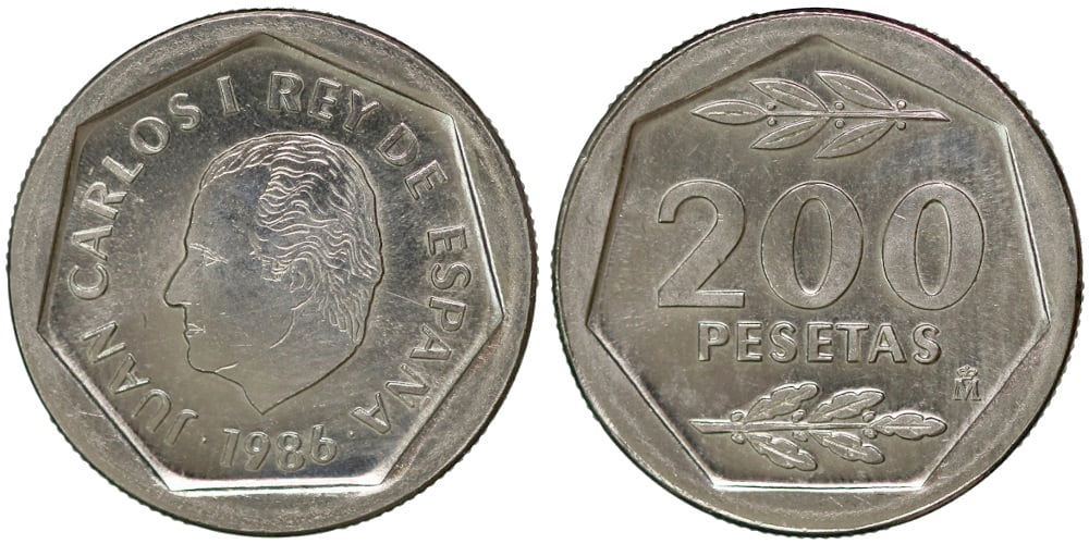 JUAN CARLOS I 200 PESETAS 1986