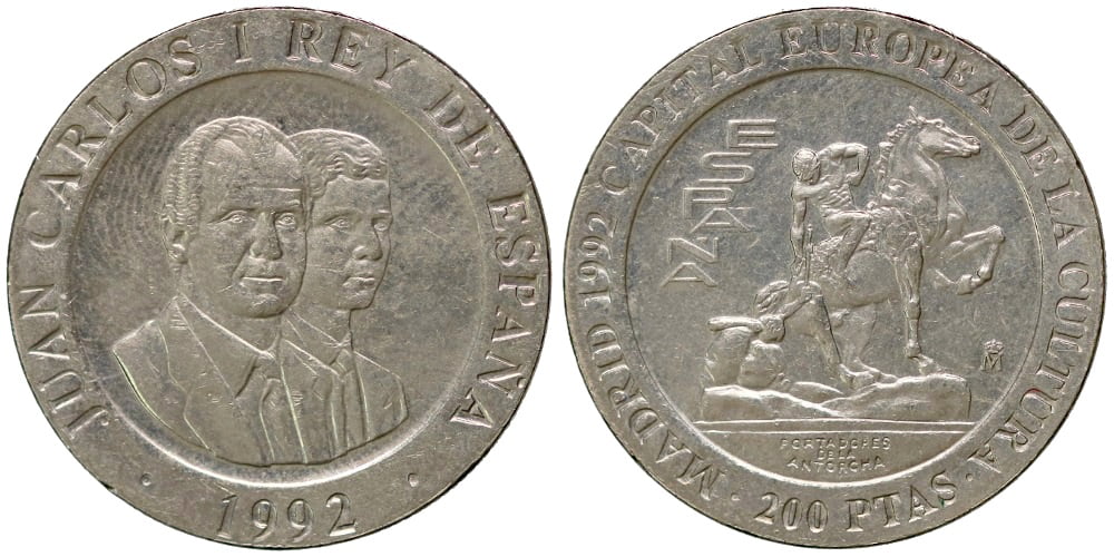 JUAN CARLOS I 200 PESETAS 1992 PORTADOR DE ANT