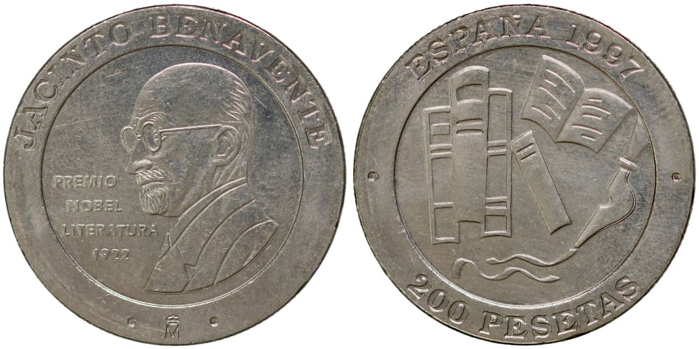 JUAN CARLOS I 200 PESETAS 1997 JACINTO BENAVENTE