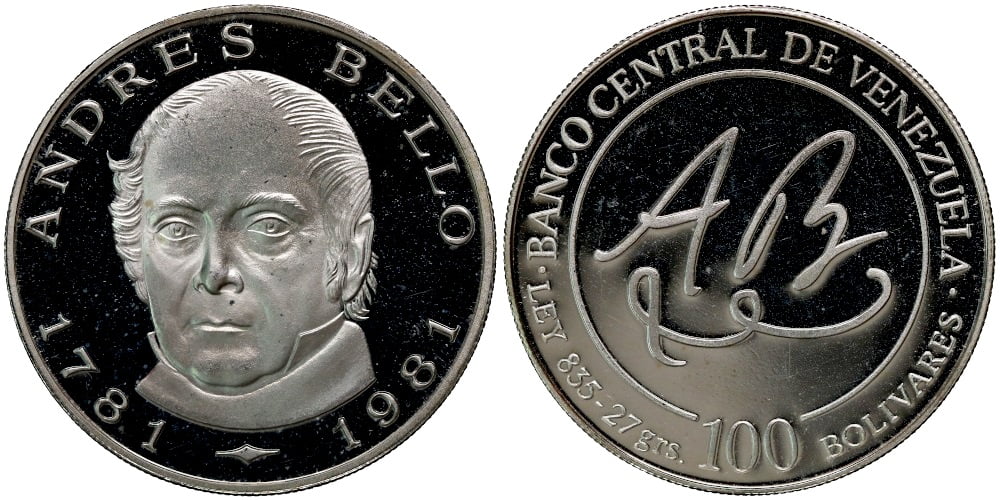 VENEZUELA 100 BOLIVARES 1981