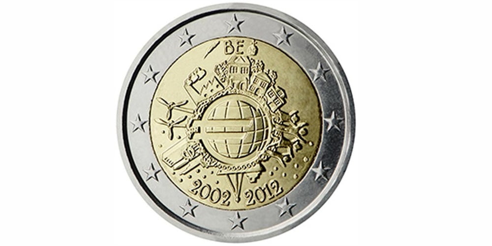2 EUROS BELGICA 2012 ANIVERSARIO DEL EURO