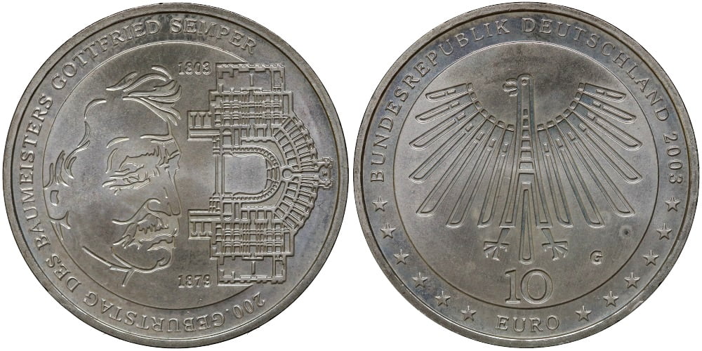ALEMANIA 10 EUROS 2003 G