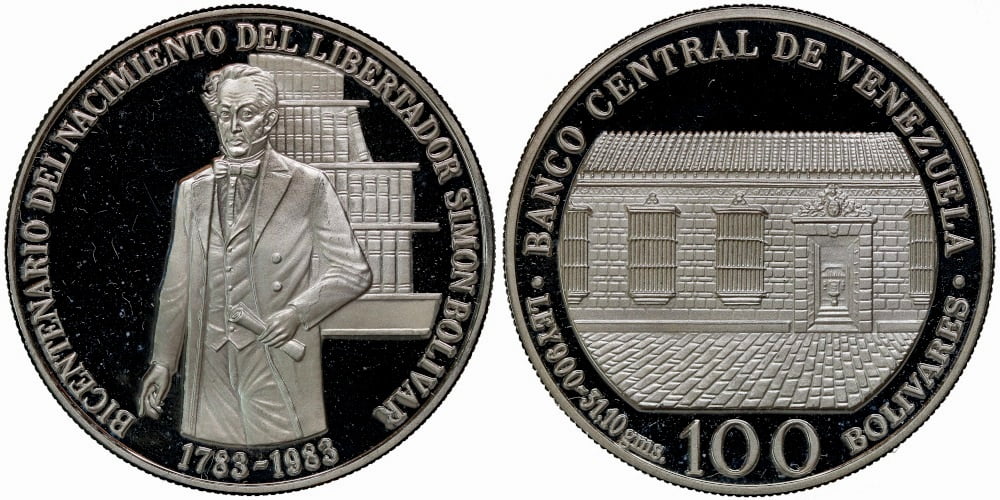 VENEZUELA 100 BOLIVARES 1983