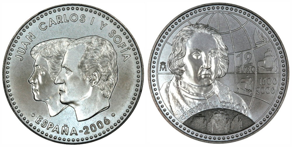 ESPAÑA 12 EUROS 2006 CRISTOBAL COLON (en capsula)