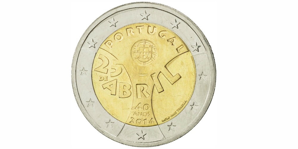 2 EUROS PORTUGAL 2014 25 DE ABRIL