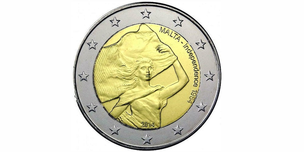 2 EUROS MALTA 2014 50 ANIVERSARIO DE LA INDEPENDENCIA