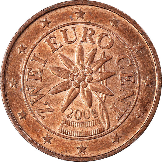 Munze, 
  
  Austria, 
  
  2 céntimos de euro
