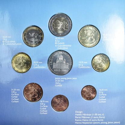 Finlandia,

1 céntimo por 2 euros,

Juego de euros - Casa de Helsinki