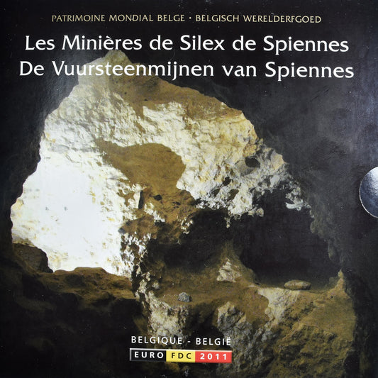 Bélgica, 
  
  1 céntimo por 2 euros, 
  
  Juego de euros - Les Minières de Silex à Spiennes