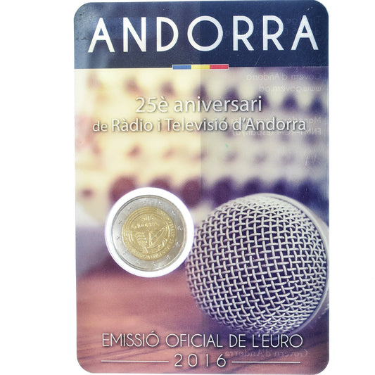 andorra, 
  
  2 euros, 
  
  25. Jahrestag des Radiosenders