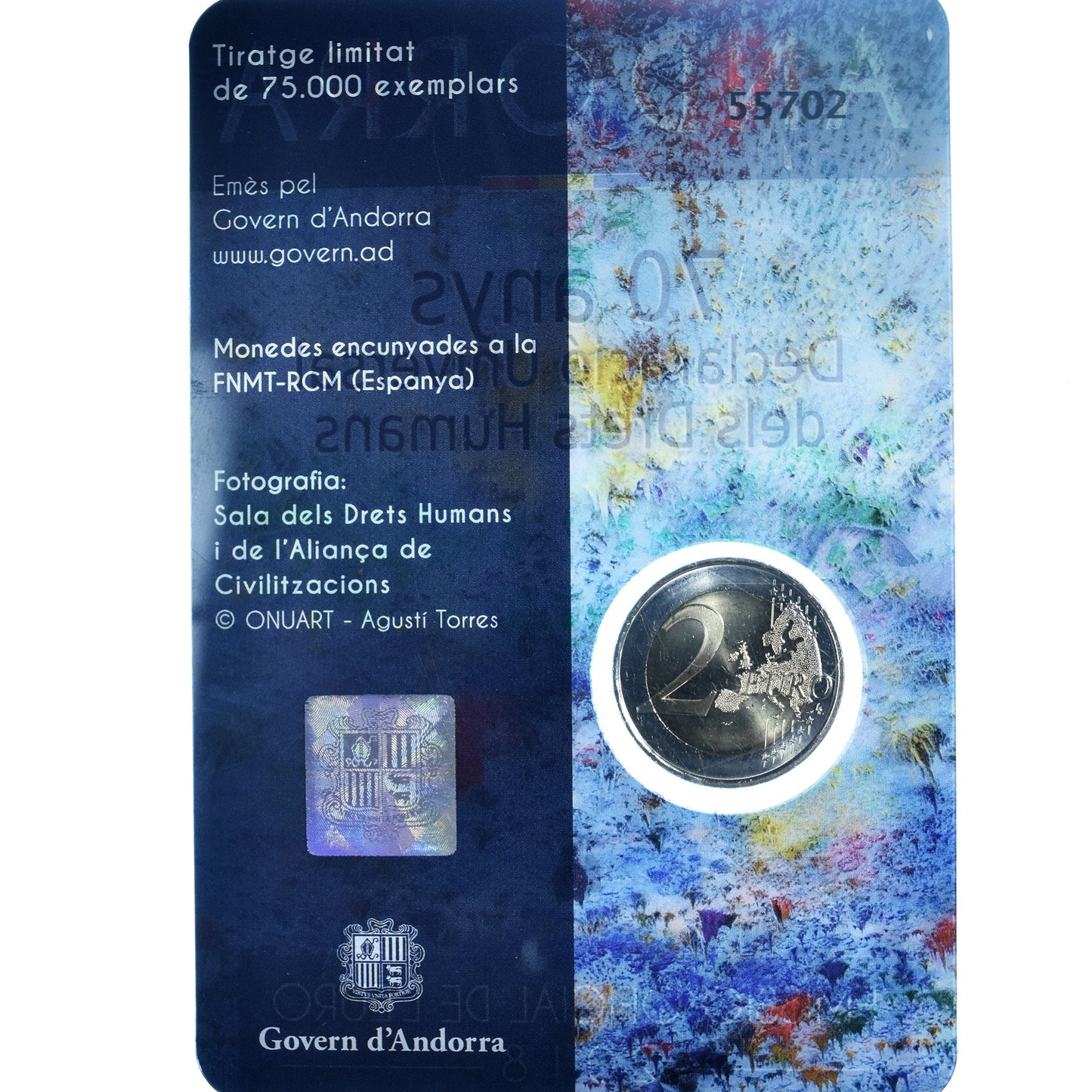 andorra, 
  
  2 euros, 
  
  Derechos del hombre