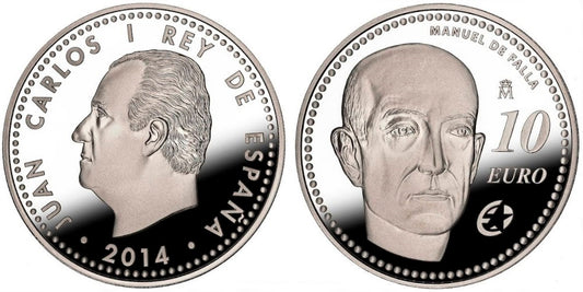 ESPAÑA 10 EUROS 2014  MANUEL DE FALLA