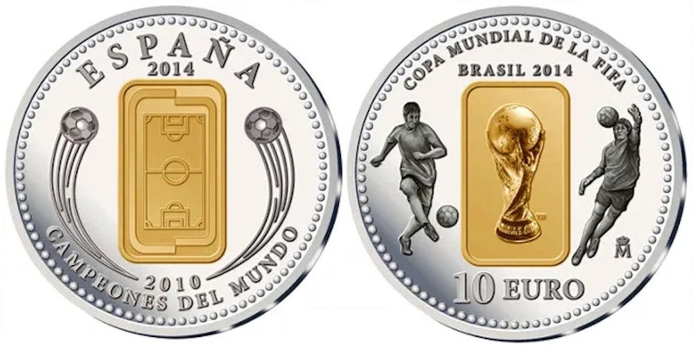 ESPAÑA 10 EUROS 2014  COPA MUNDIAL DE LA FIFA BRASIL 2014