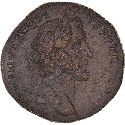 Acuñar, 
  
  Antonino Pío 
  
  Sestercio