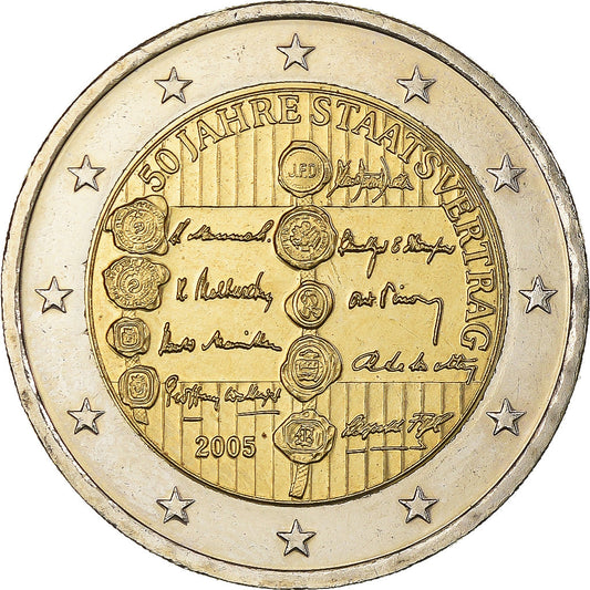 Austria, 
  
  2 euros, 
  
  Staatsvertrag