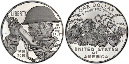 USA 1 DOLAR 2018 P  CENTENARIO DE LA I GUERRA MUNDIAL
