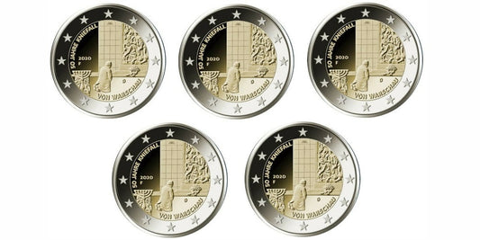 2 EUROS ALEMANIA 2020 50 AÑOS DE LA GENUFLEXION DE VARSOVIA (5 LETRAS)