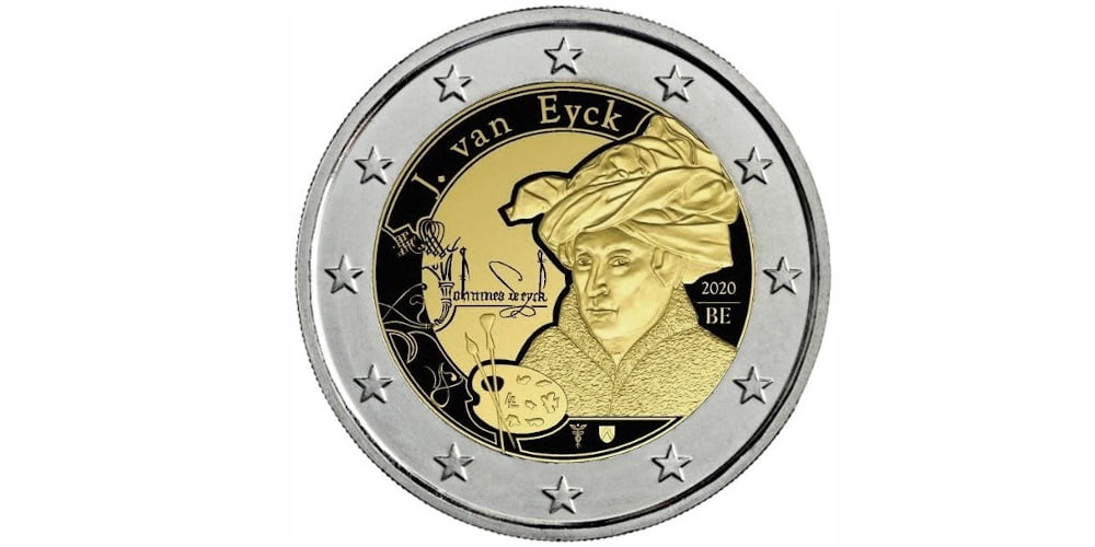 2 EUROS BELGICA 2020 JAN VAN EYCK