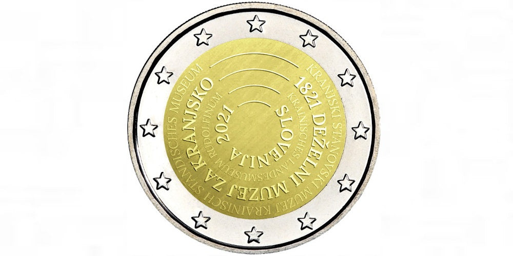 2 EUROS ESLOVENIA 2021 2º CENTENARIO DEL PRIMER MUSEO ESLOVENO