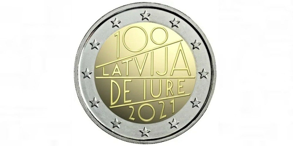 2 EUROS LETONIA 2021 CENTº DEL RECONOCIMIENTO «DE IURE» DE LA REP. DE LETONIA
