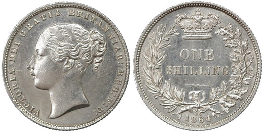 INGLATERRA 1 SHILLING 1864