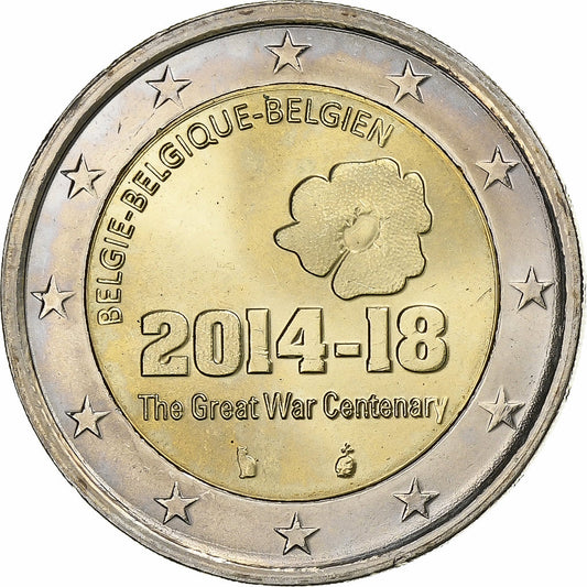 Bélgica, 

2 euros, 

2014